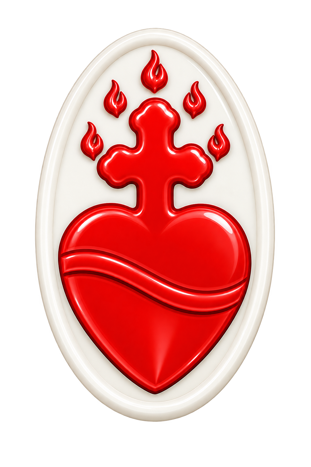 Sacred Heart Rosary Rings