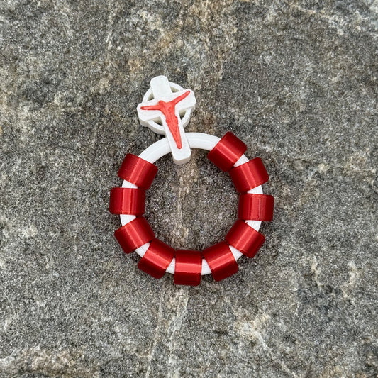 Red Silk on White Silk